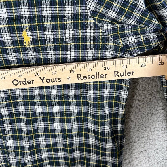 Polo Ralph Lauren Classic Fit Plaid Button Down Shirt Men’s M Green Long Sleeve - Picture 9 of 12